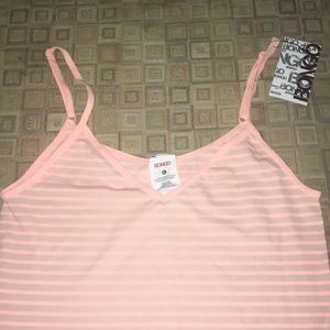 Brand NEW super soft peach & grey stripe CAMISOLE